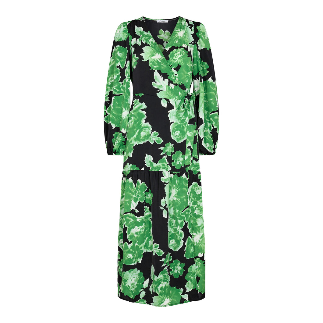 Co Couture GREEN ROSE Wrap Dress