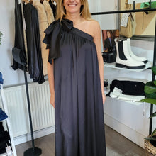 Load image into Gallery viewer, On Trend Asymmetric Satin Maxi
